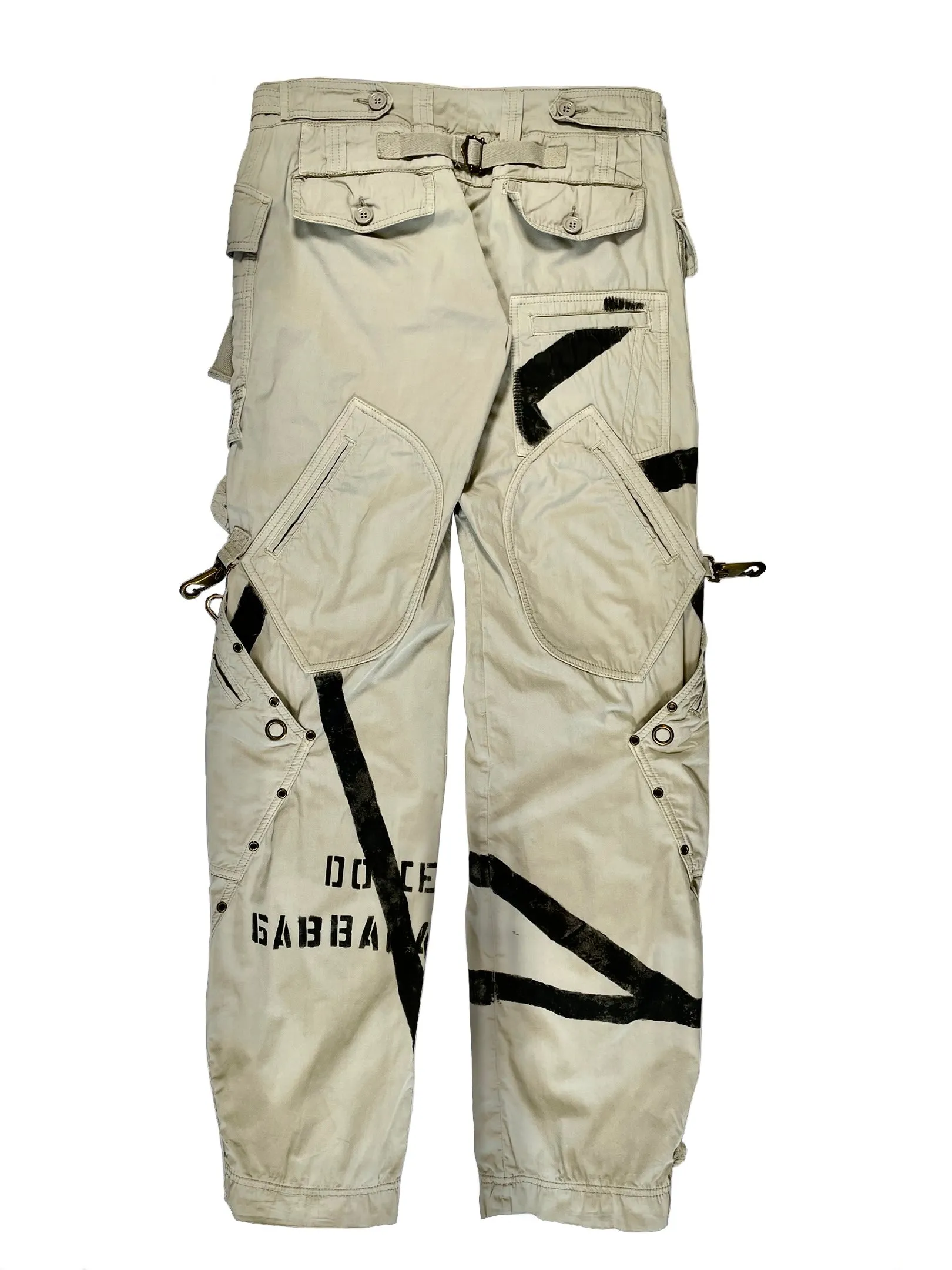 2000’s Dolce & Gabbana bondage military cargo pants