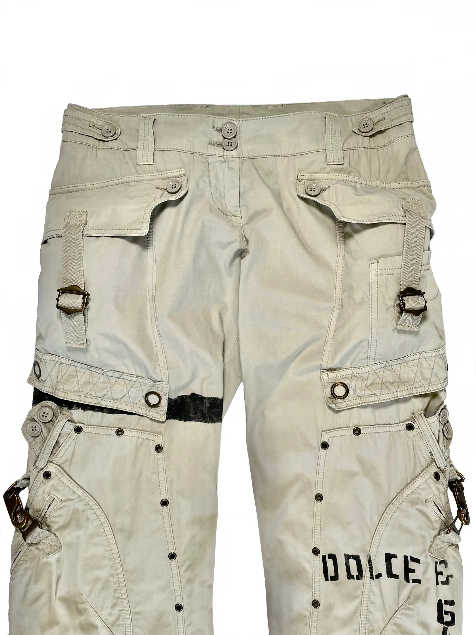 2000’s Dolce & Gabbana bondage military cargo pants