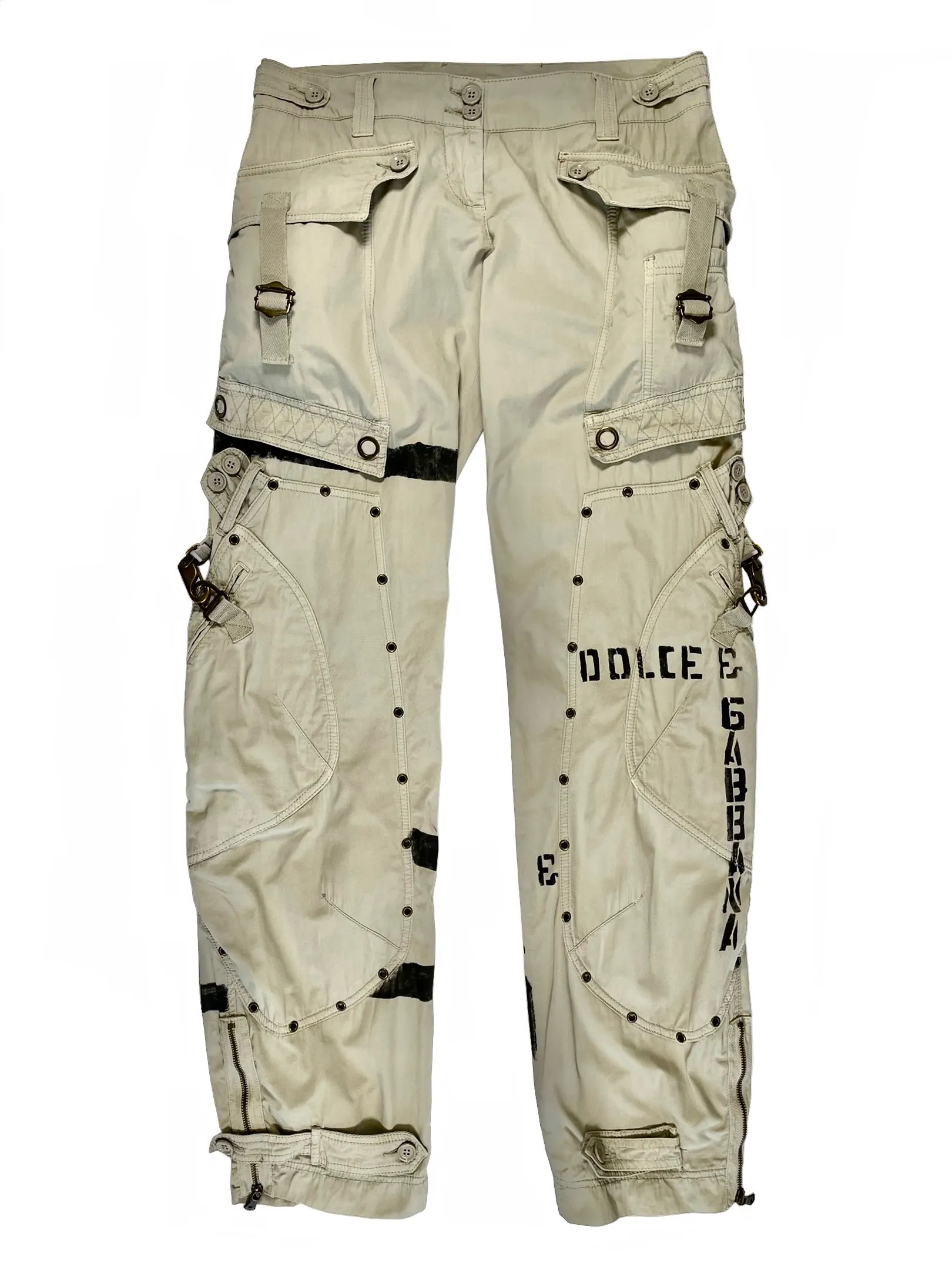 2000’s Dolce & Gabbana bondage military cargo pants