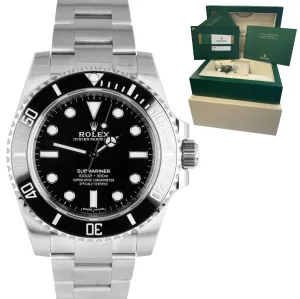 2019 UNPOLISHED Rolex Submariner No-Date Stainless Steel 40mm Watch 114060 B P
