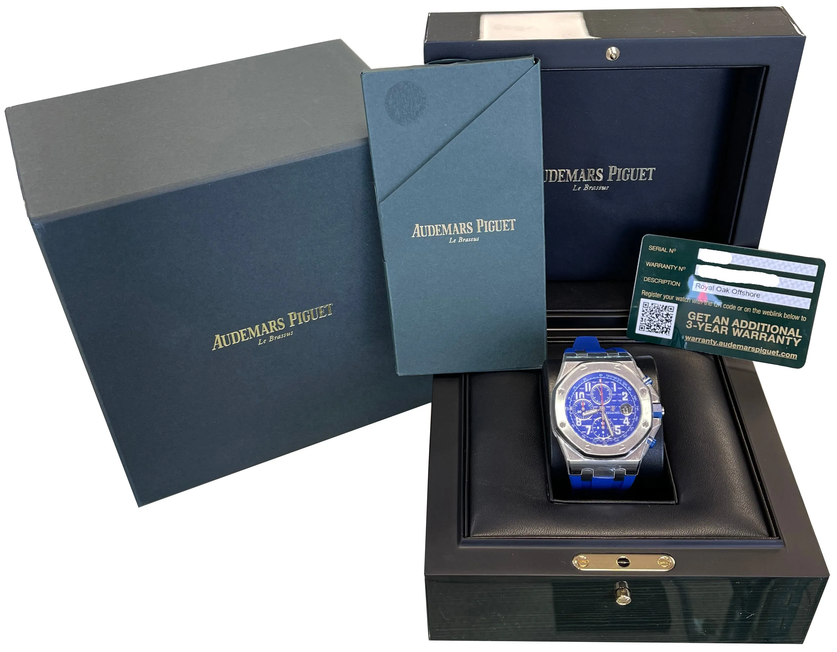 2020 NEW Audemars Piguet Royal Oak Offshore Diver WHITE BLUE DIAL 15710ST Watch
