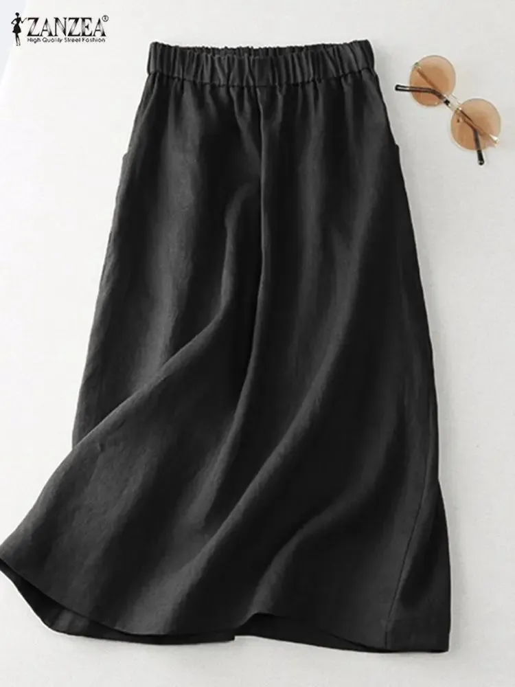 2025 Women's Black Flared Mini Skirt – Casual Pleated Skater