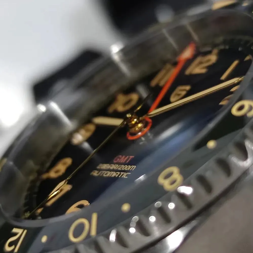 40Mm Men'S Automatic Mechanical Watch Luxury GMT Watch AR Sapphire Waterproof Stainless Steel PD1784