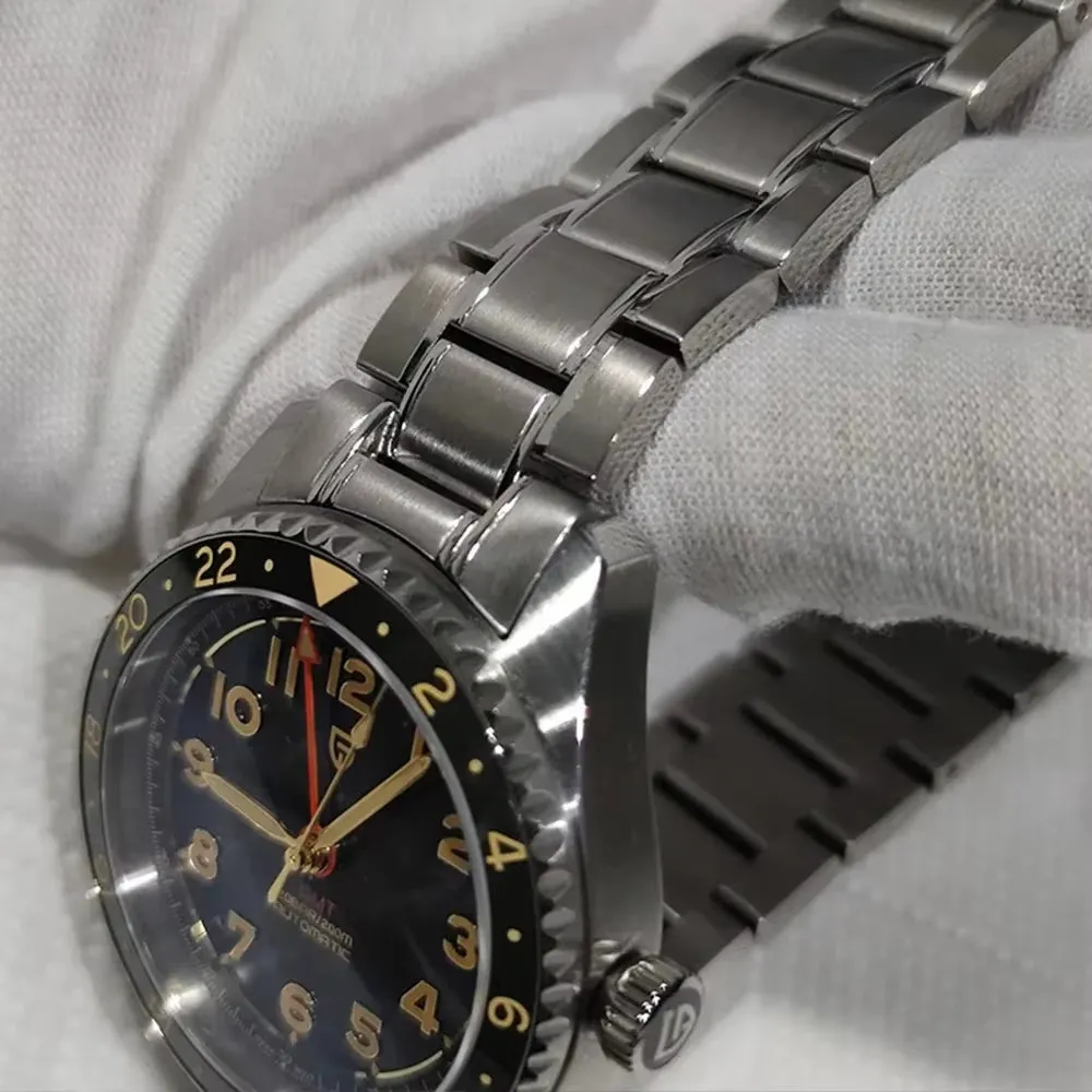 40Mm Men'S Automatic Mechanical Watch Luxury GMT Watch AR Sapphire Waterproof Stainless Steel PD1784
