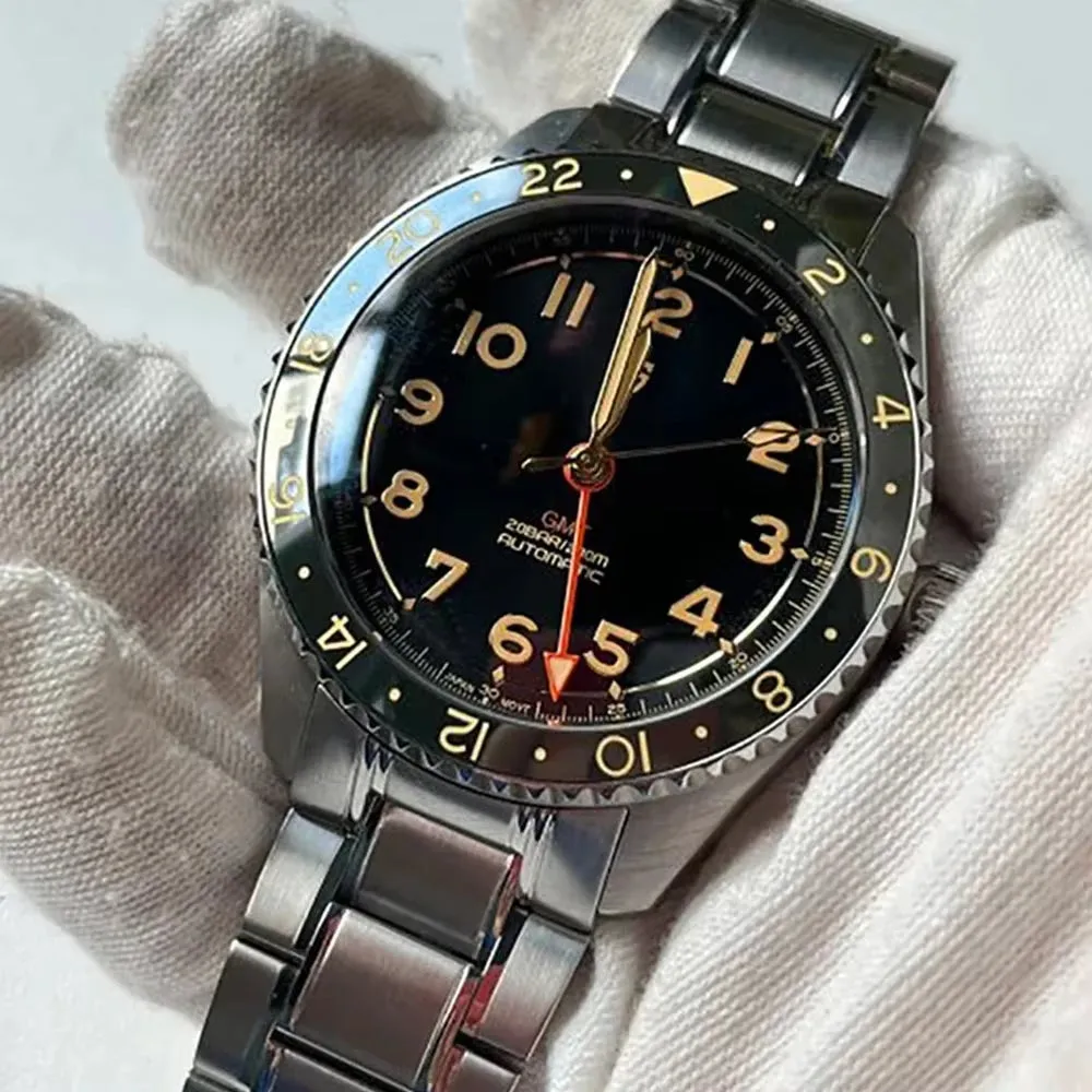 40Mm Men'S Automatic Mechanical Watch Luxury GMT Watch AR Sapphire Waterproof Stainless Steel PD1784