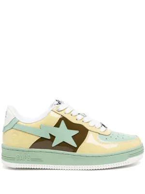A BATHING APE® high-shine low-top sneakers