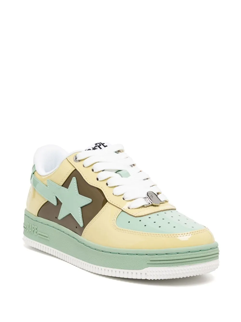 A BATHING APE® high-shine low-top sneakers
