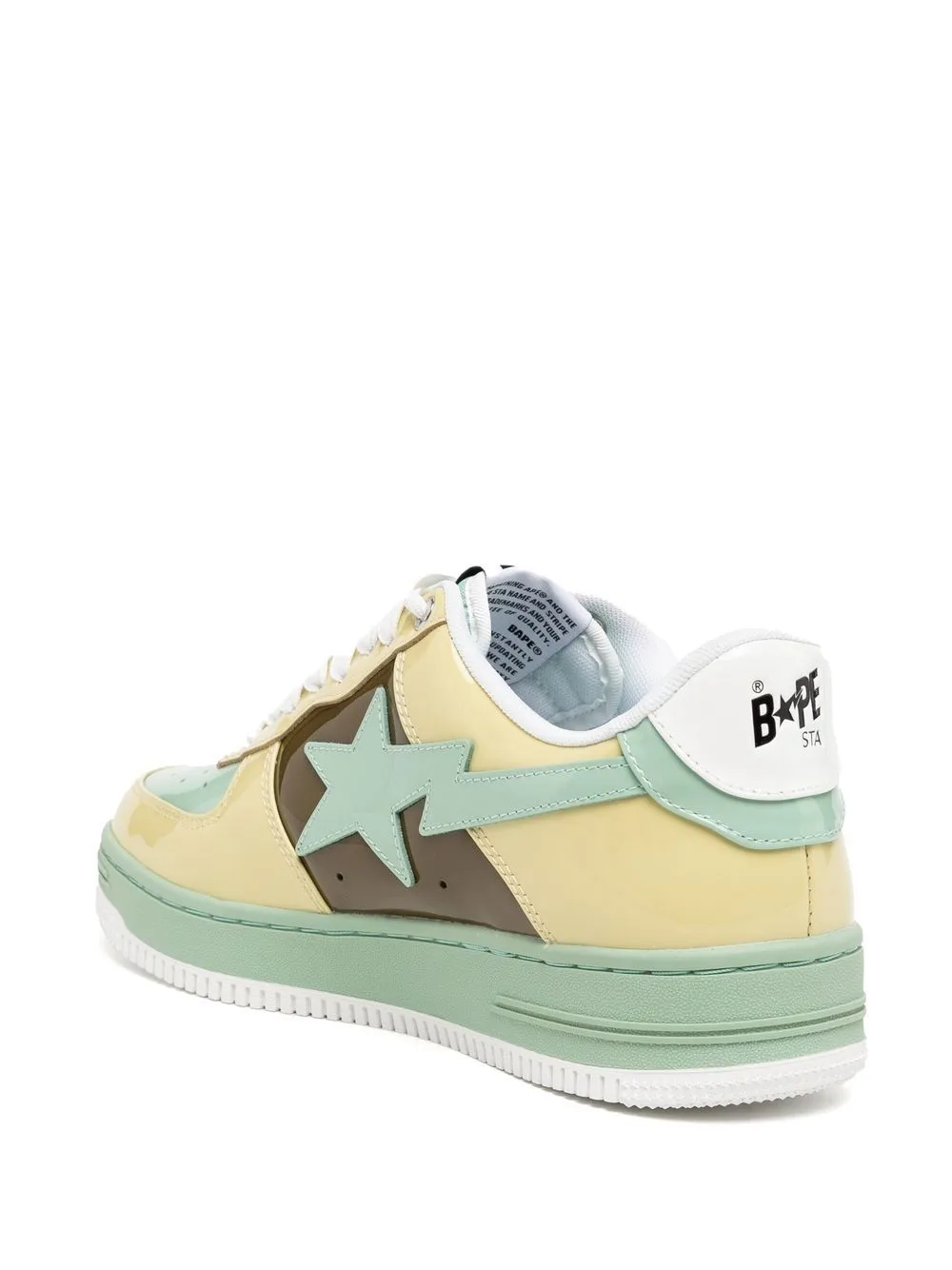 A BATHING APE® high-shine low-top sneakers