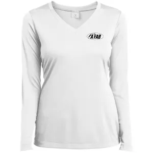 A Fab LST353LS Ladies’ Long Sleeve Performance V-Neck Tee