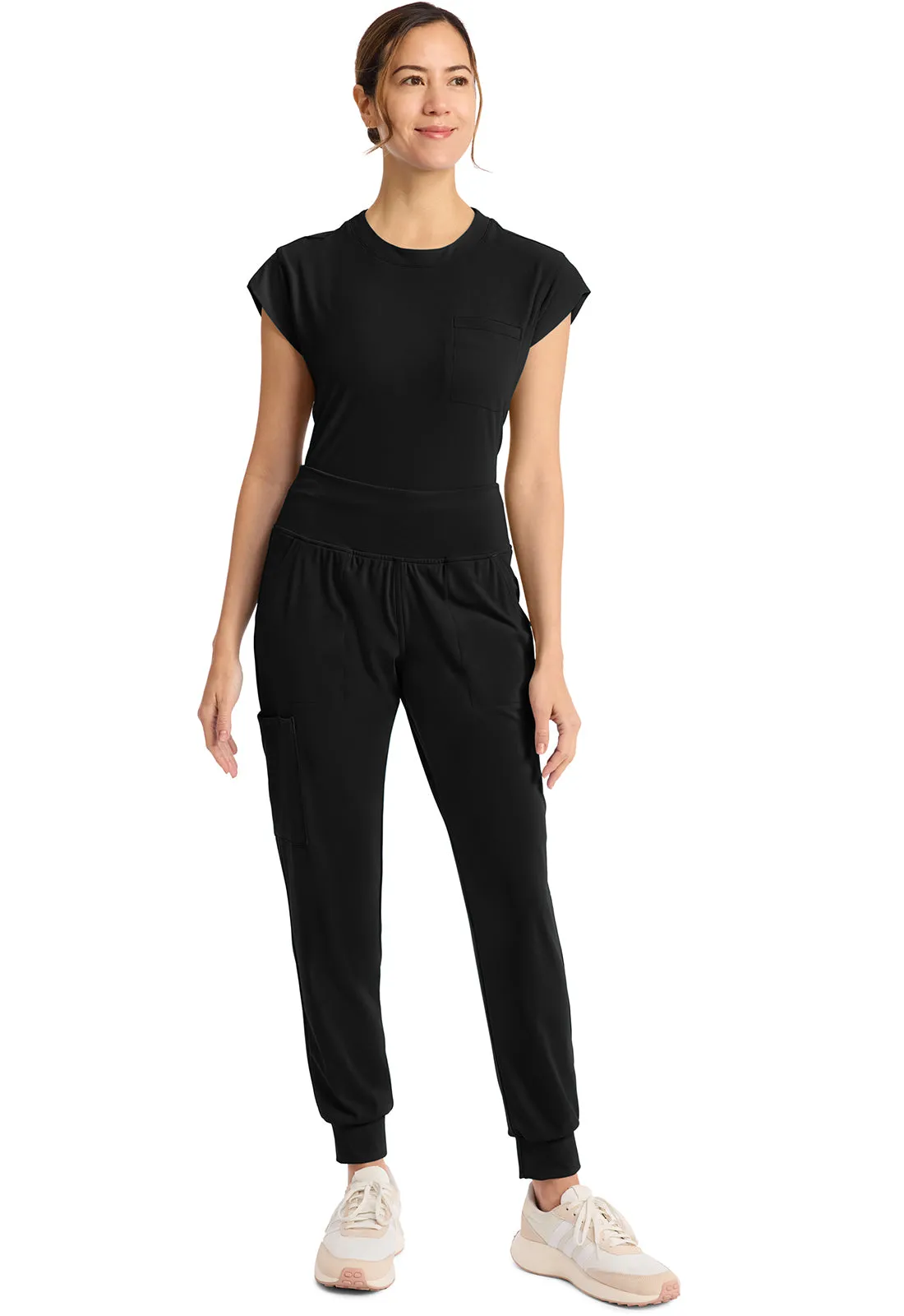 Achieve CK033 Women's 5-Pocket Jogger Pants Black