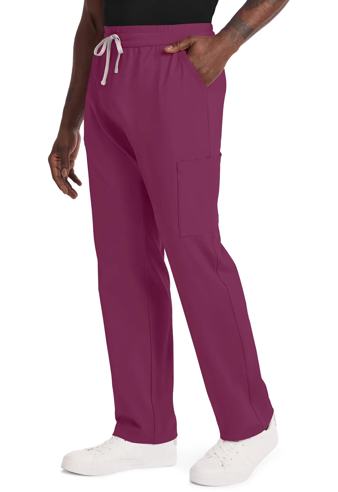 Achieve CK036 Men's 5-Pocket Straight Leg Pants Wine
