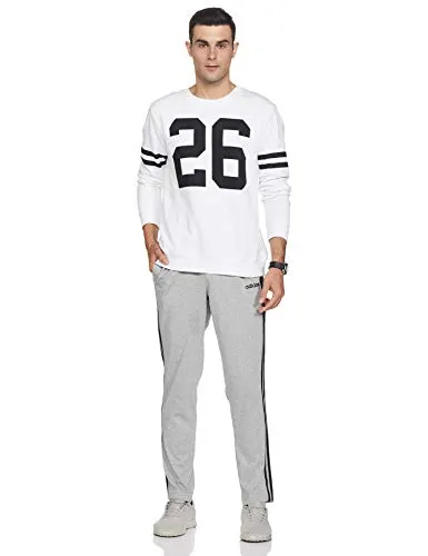 Adidas Men's Regular Track Pants (DY1580_MGREYH/Black/MGSOGR_XL)
