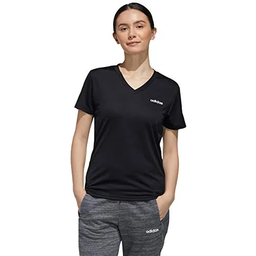 adidas Women's Designed 2 Move Solid Tee Black/White Large