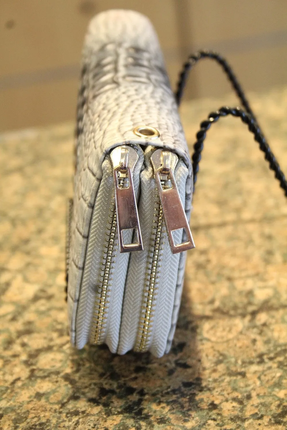 ADO | Grey Multi Compartment Zip Clutch Wallet