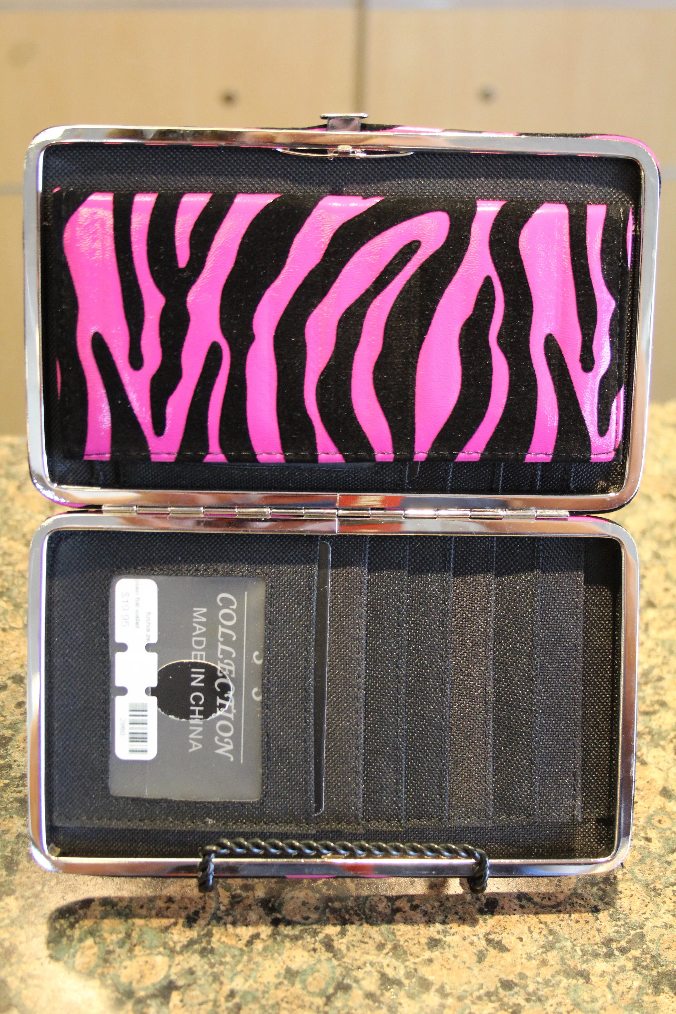 ADO | Hot Pink Zebra Print Clutch Wallet