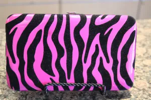 ADO | Hot Pink Zebra Print Clutch Wallet