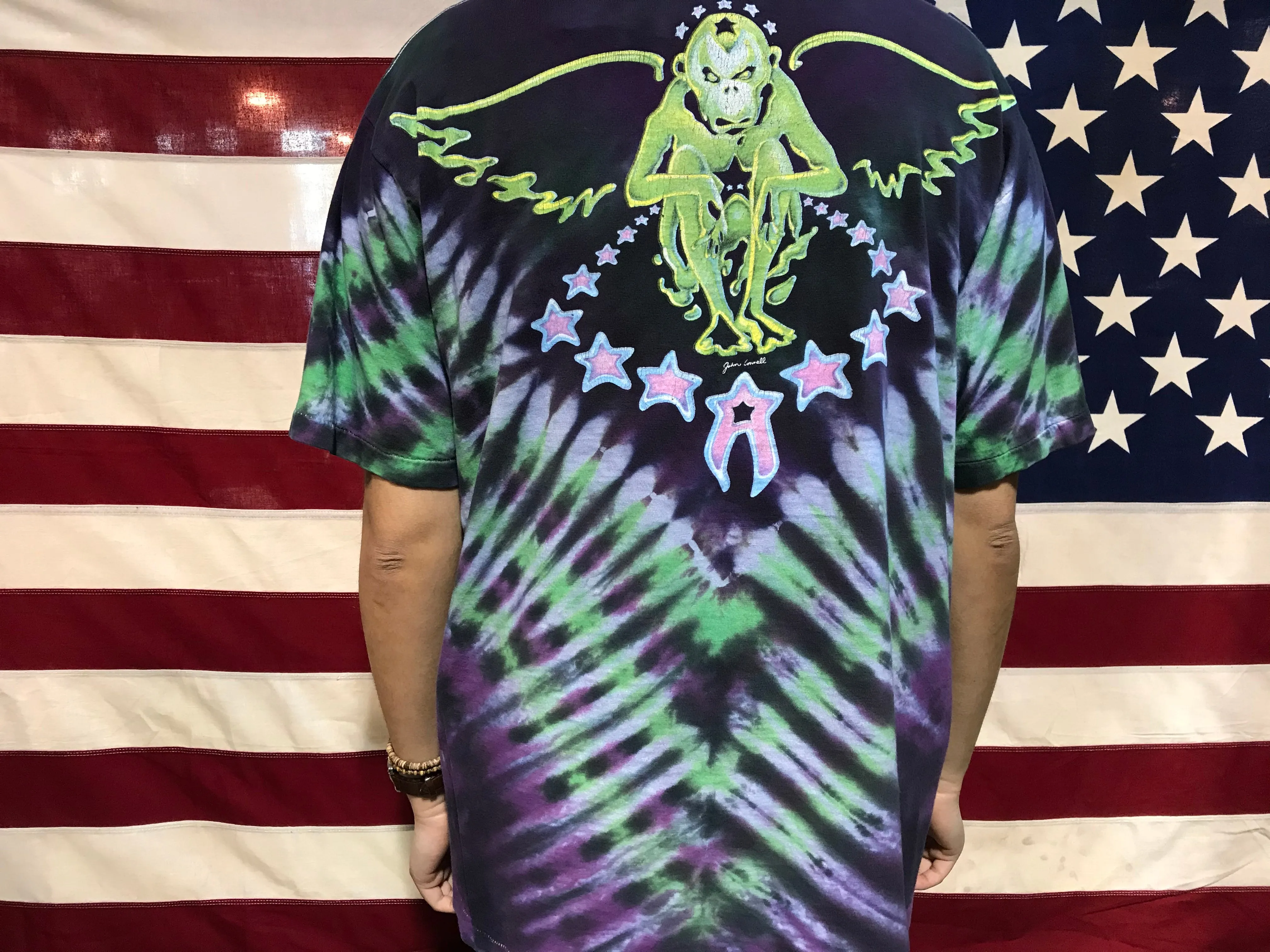 Aerosmith “ Pump “ 1990 Tour Original Vintage Rock Tie Dye T-Shirt Made in USA