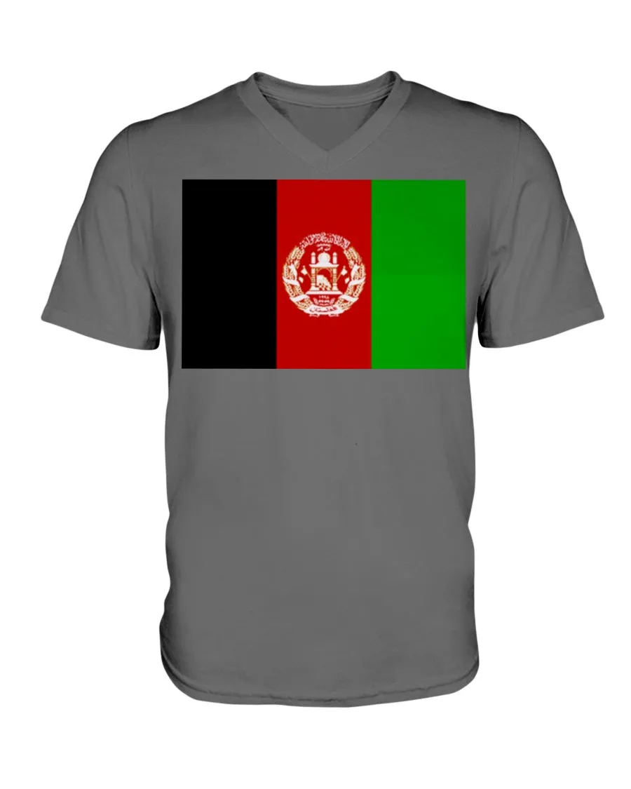Afghanistan Flag  V-Neck T-Shirt