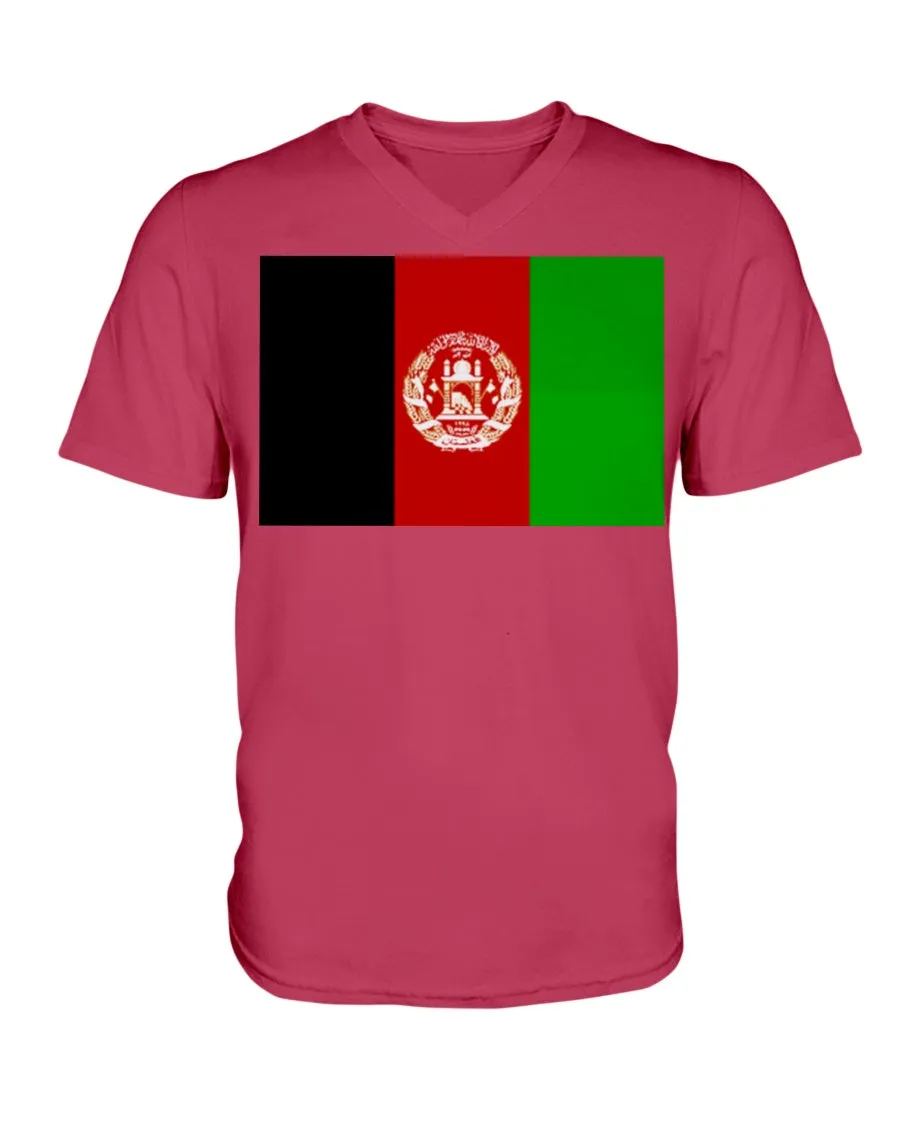 Afghanistan Flag  V-Neck T-Shirt