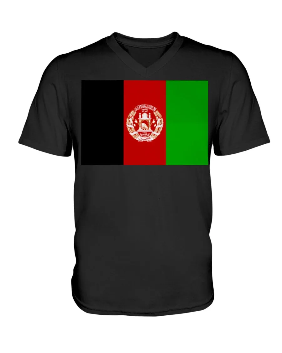 Afghanistan Flag  V-Neck T-Shirt