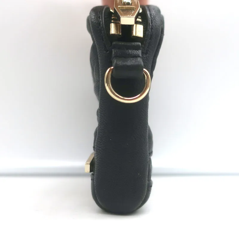 Alexander Wang Fumo Wristlet Wallet Black Pebbled Leather Clutch