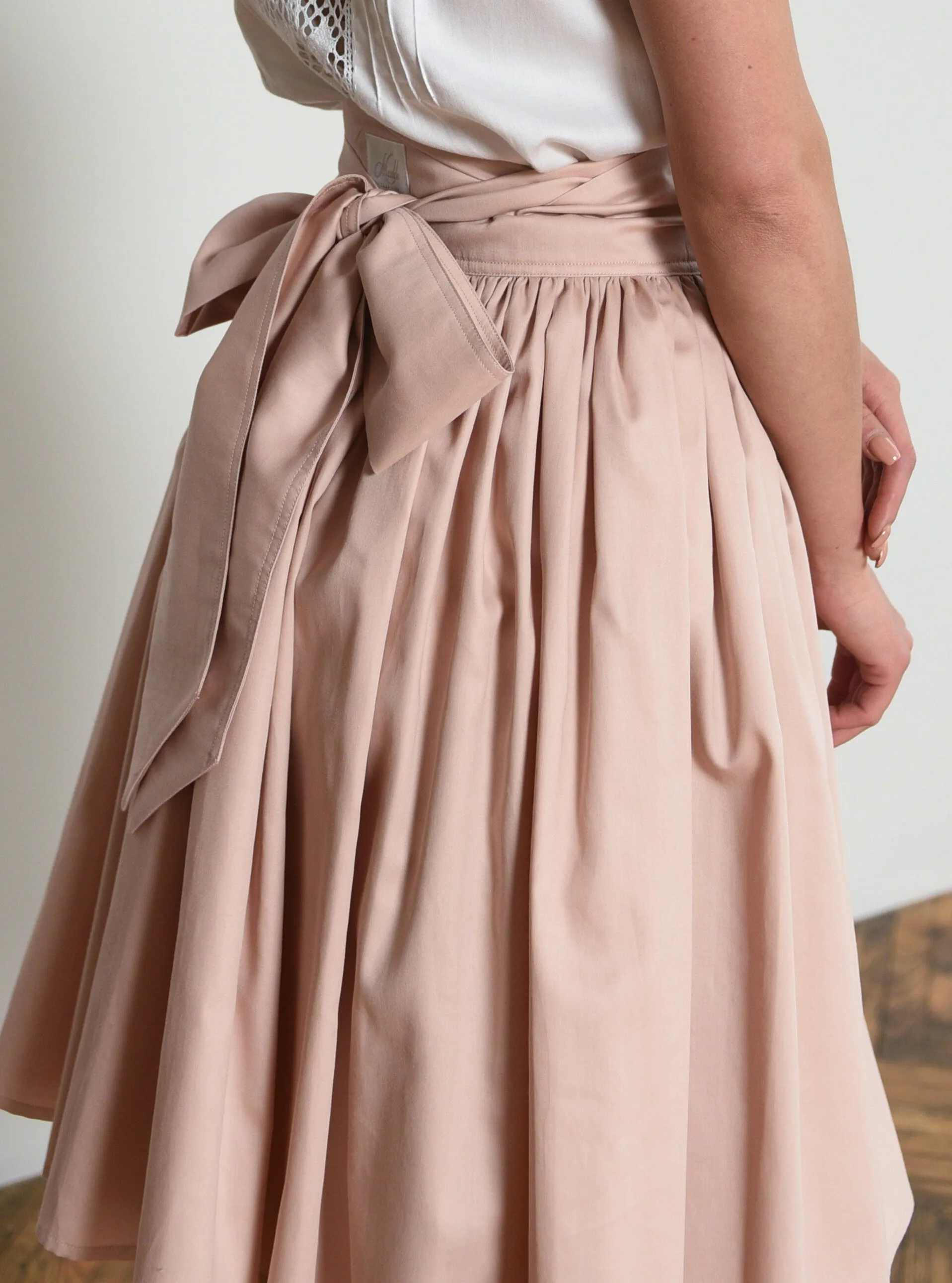 Alice in Wonderland Full Circle Wrap Skirt in Dusty Pink