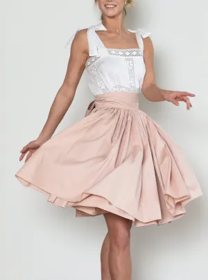 Alice in Wonderland Full Circle Wrap Skirt in Dusty Pink