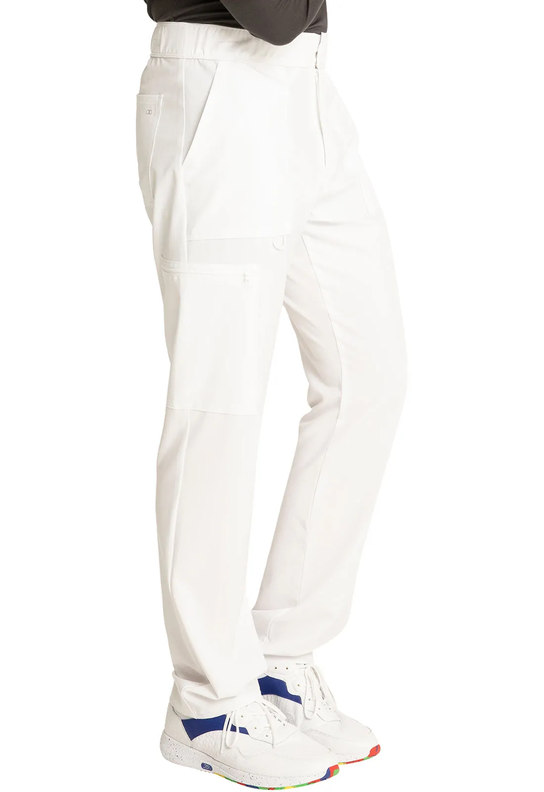 Allura CKA186 Men's Fly Front Cargo Pants White
