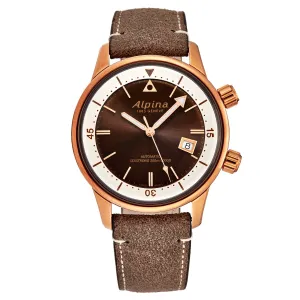 Alpina Seastrong Diver Heritage Automatic 42mm Stainless Steel & Leather Watch