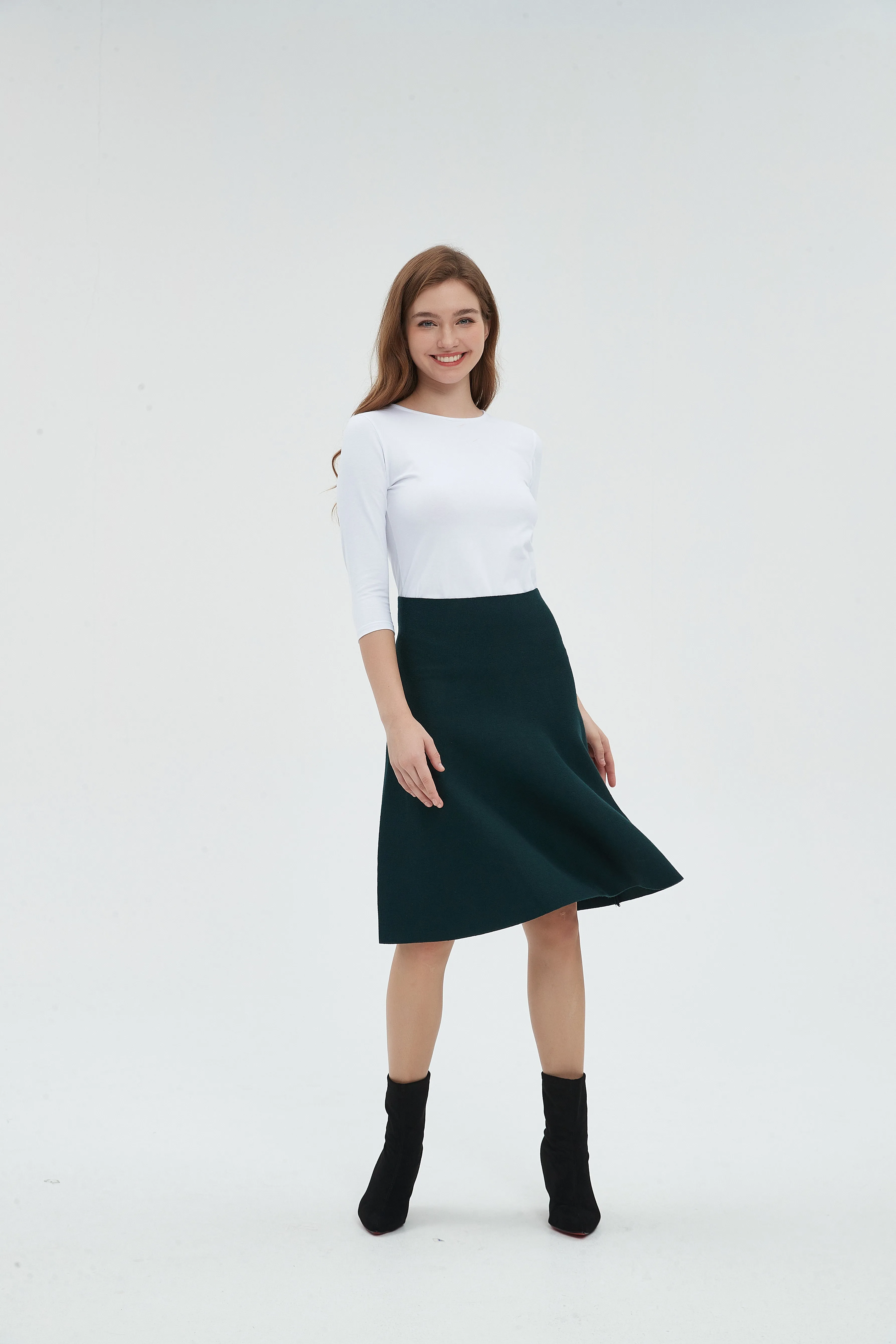 AMAZING  MM SKIRT - HUNTER GREEN From Mia Mod