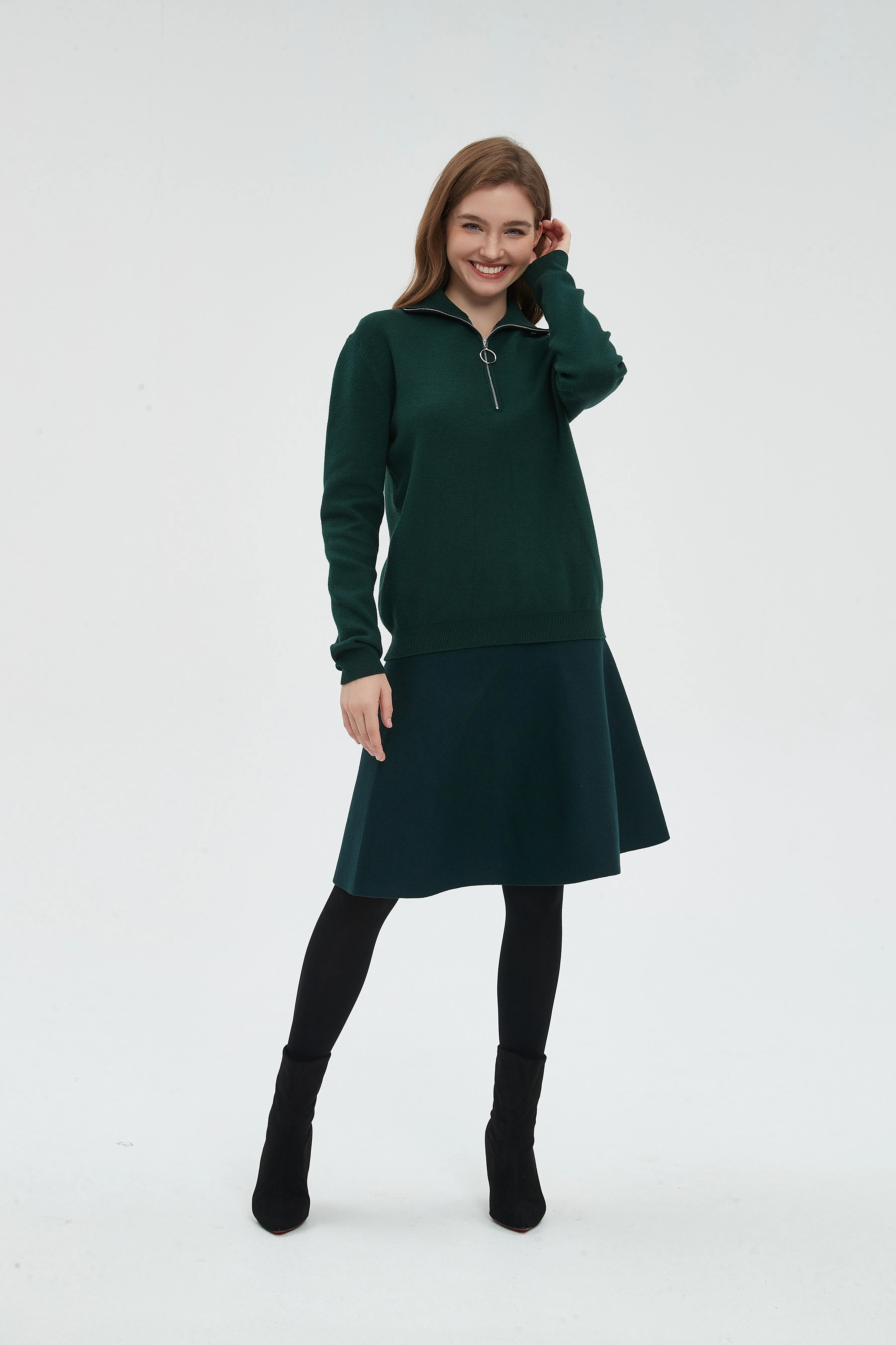 AMAZING  MM SKIRT - HUNTER GREEN From Mia Mod