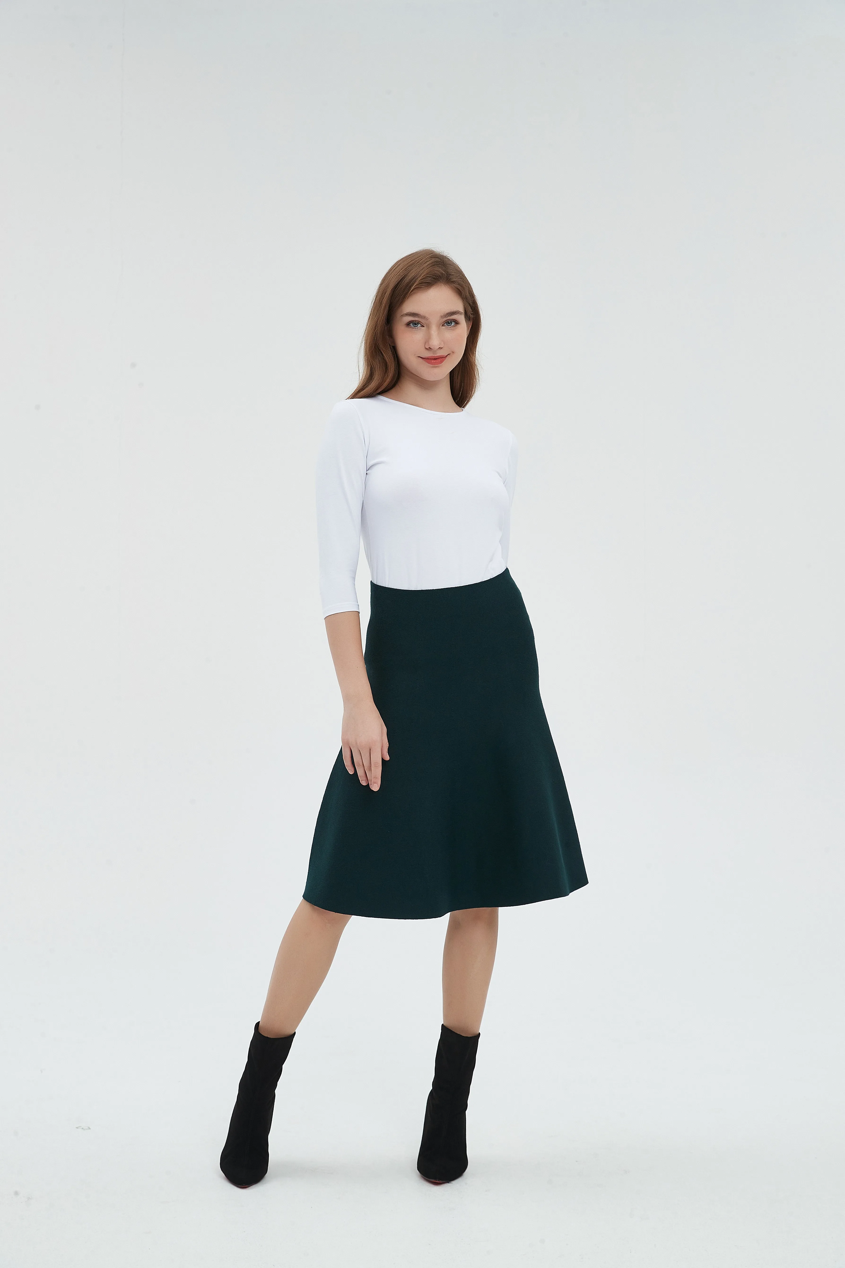AMAZING  MM SKIRT - HUNTER GREEN From Mia Mod