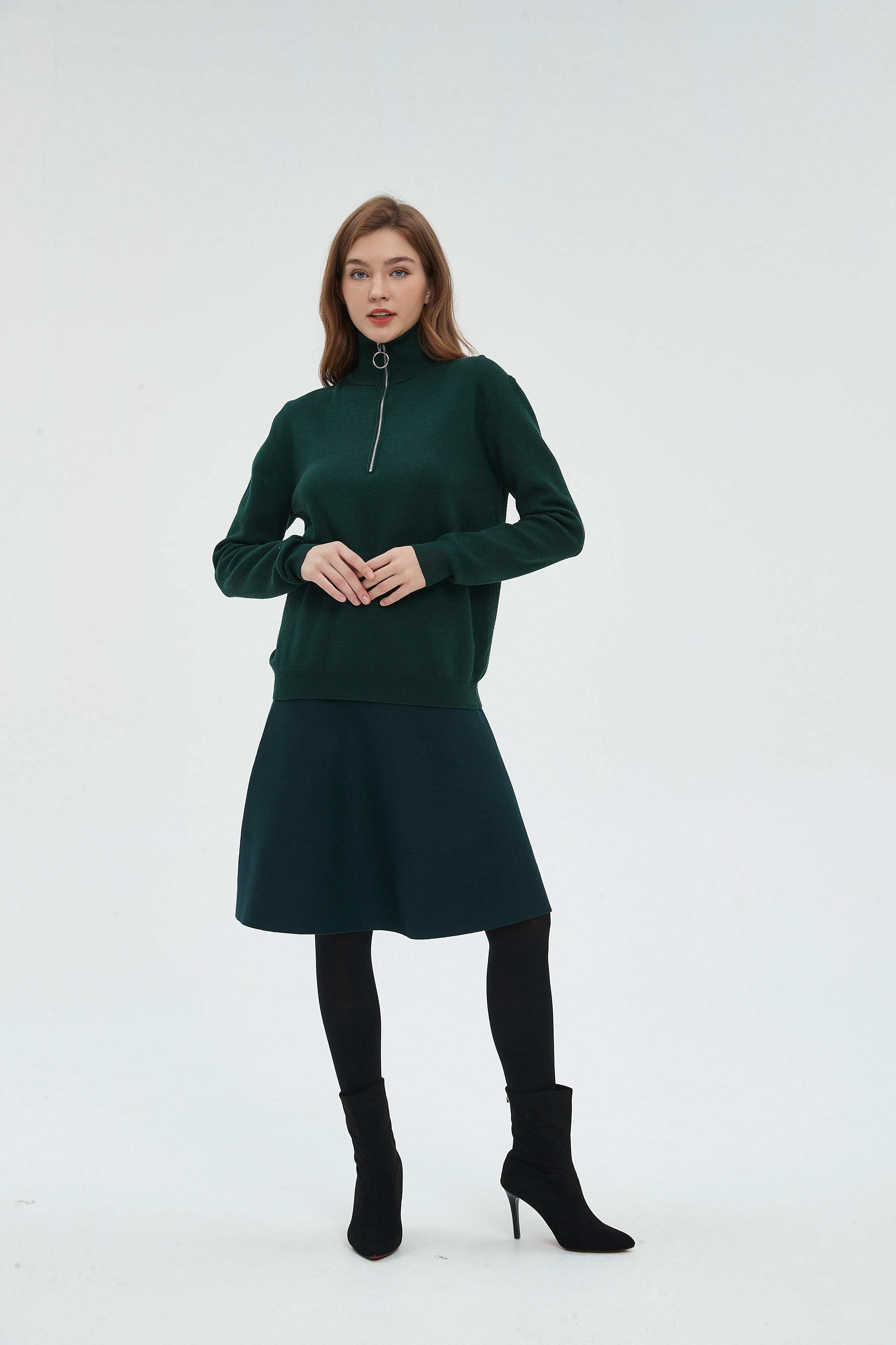 AMAZING  MM SKIRT - HUNTER GREEN From Mia Mod