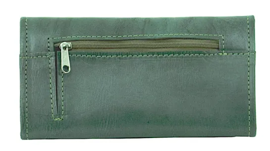 American West Handbag Navajo Soul Collection: Leather Tri-Fold Wallet