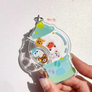 Animal Gumball Machine Acrylic Keychain