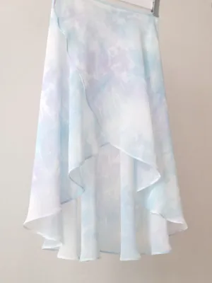 April Sky Blue Chiffon Wrap Skirt