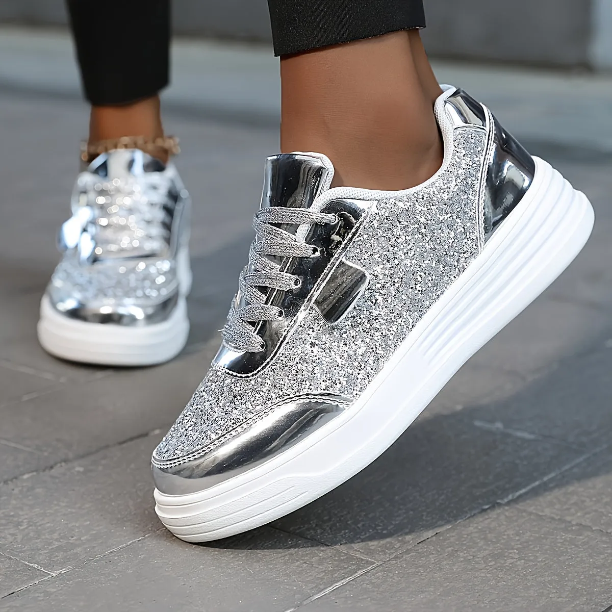 Ariana | Glittering Orthopedic Sneakers