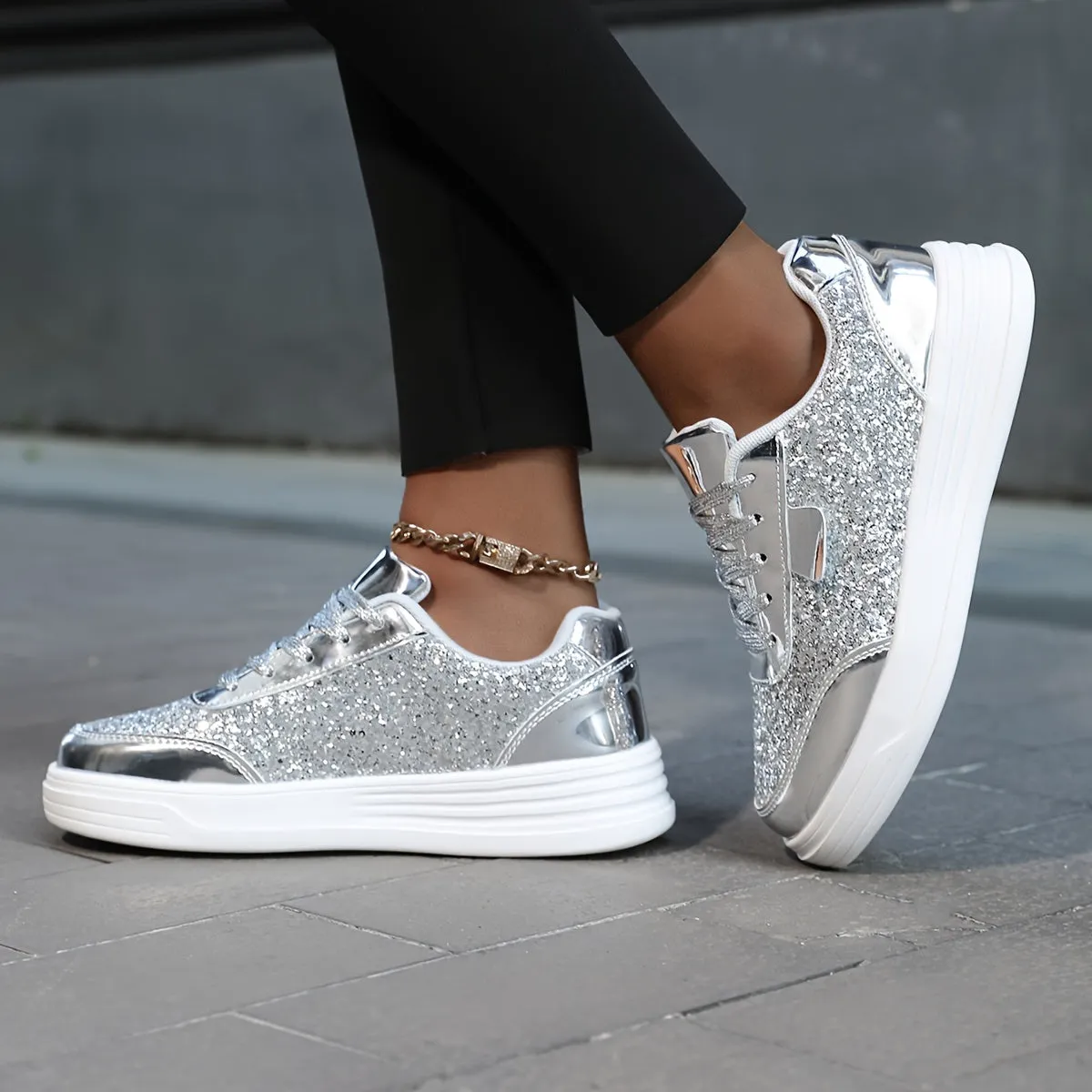 Ariana | Glittering Orthopedic Sneakers