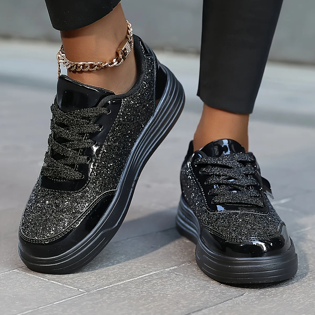 Ariana | Glittering Orthopedic Sneakers