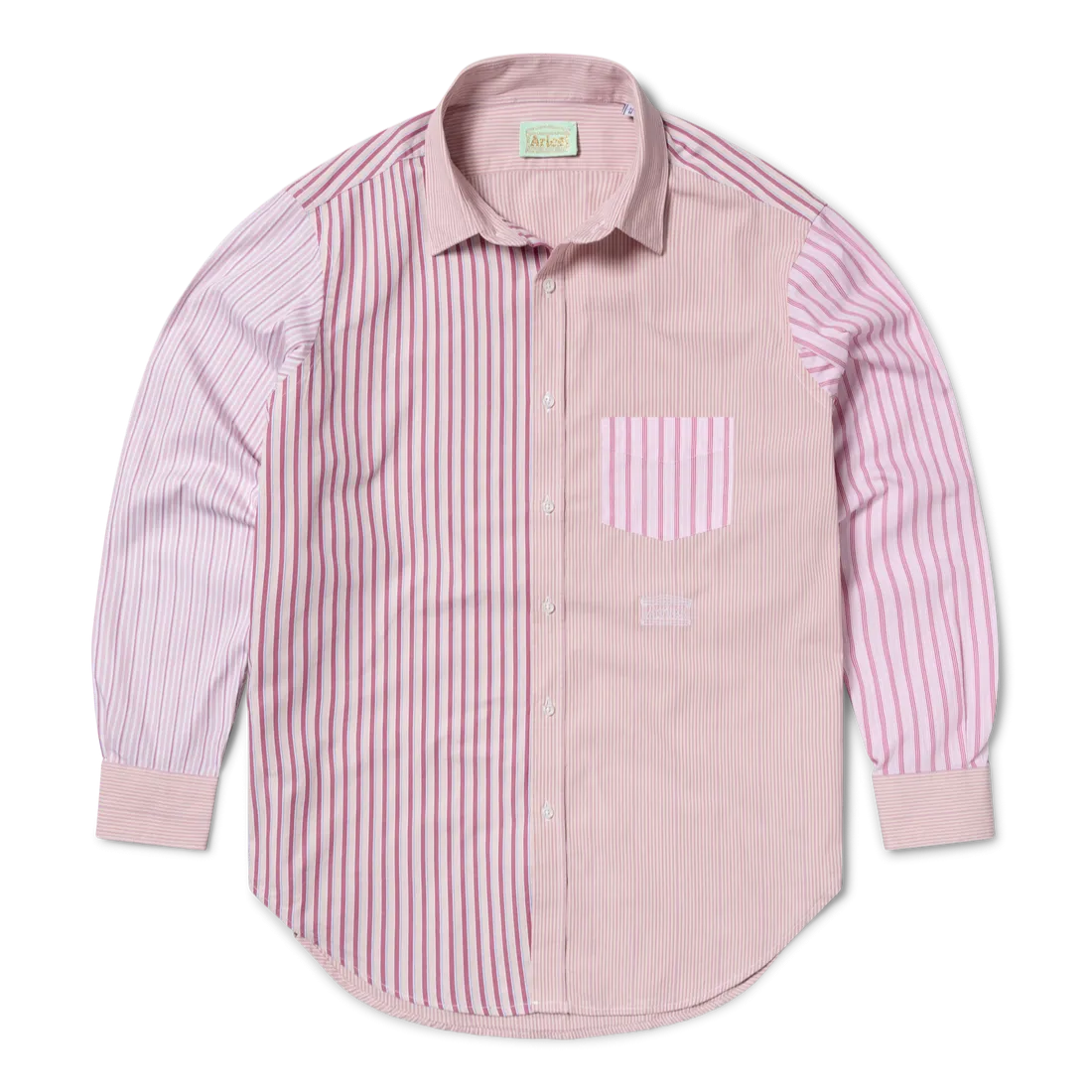 Aries Patchwork LS Shirt Pink