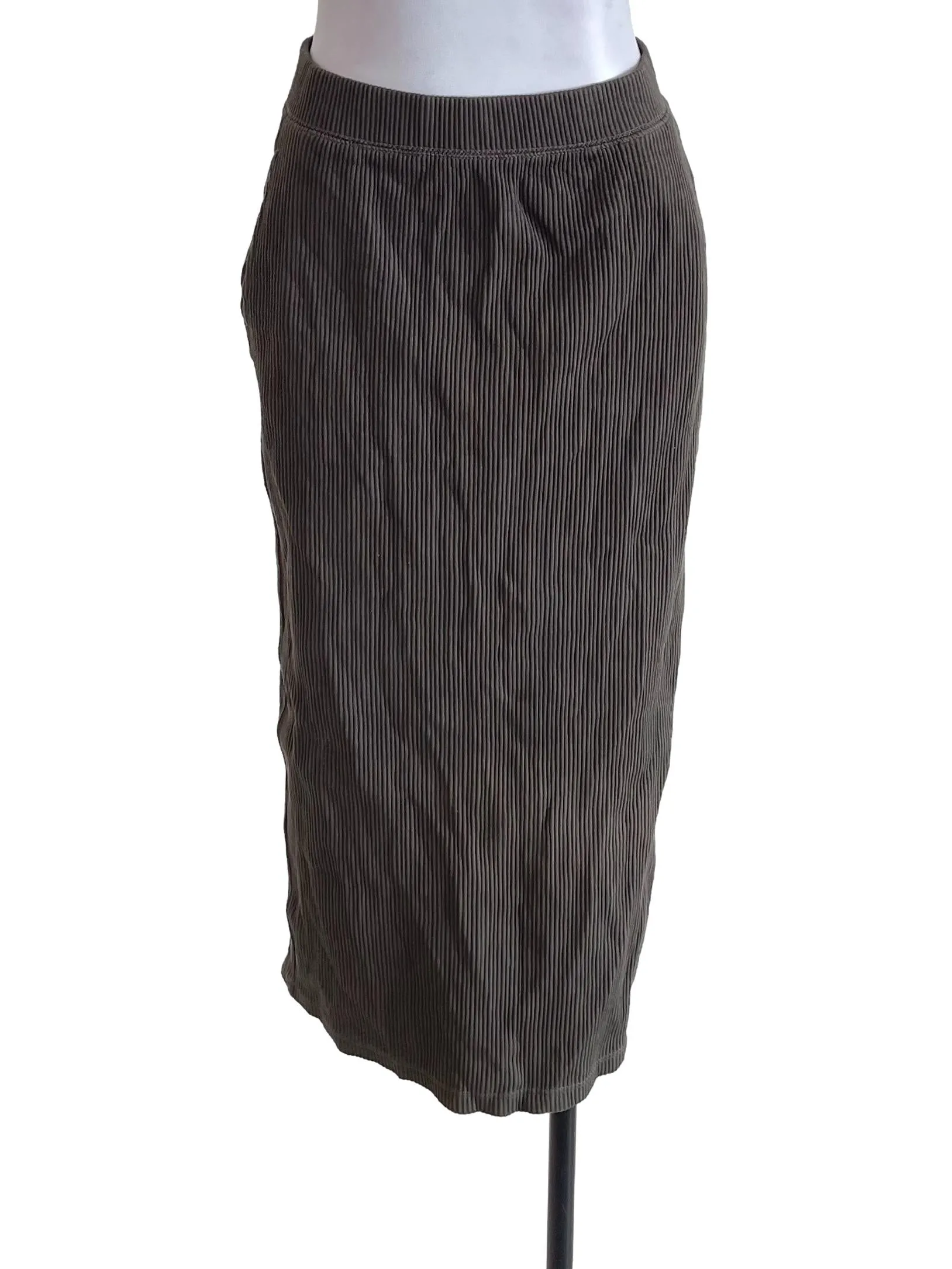 Ash Green Ribbed Skirt