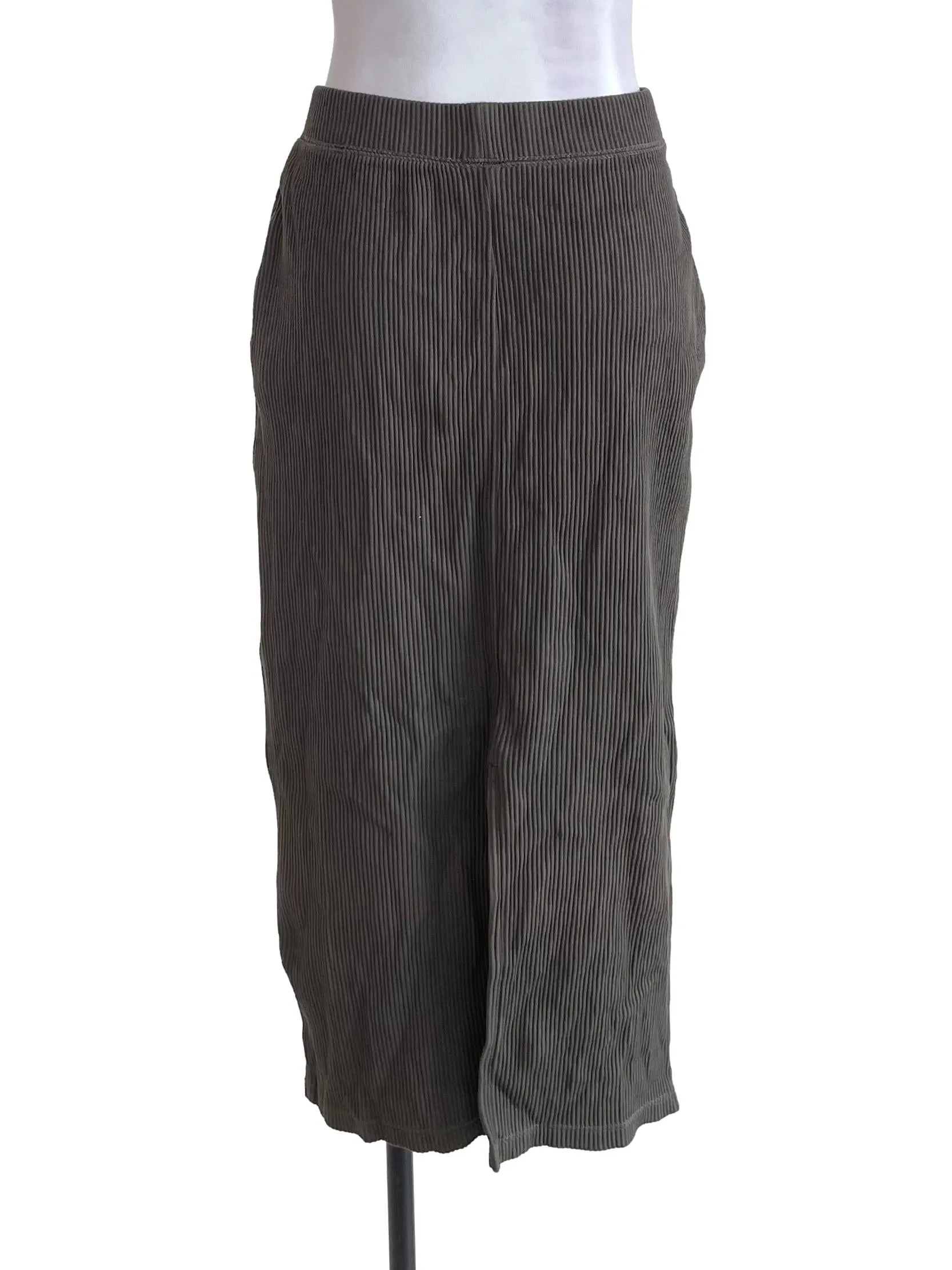 Ash Green Ribbed Skirt