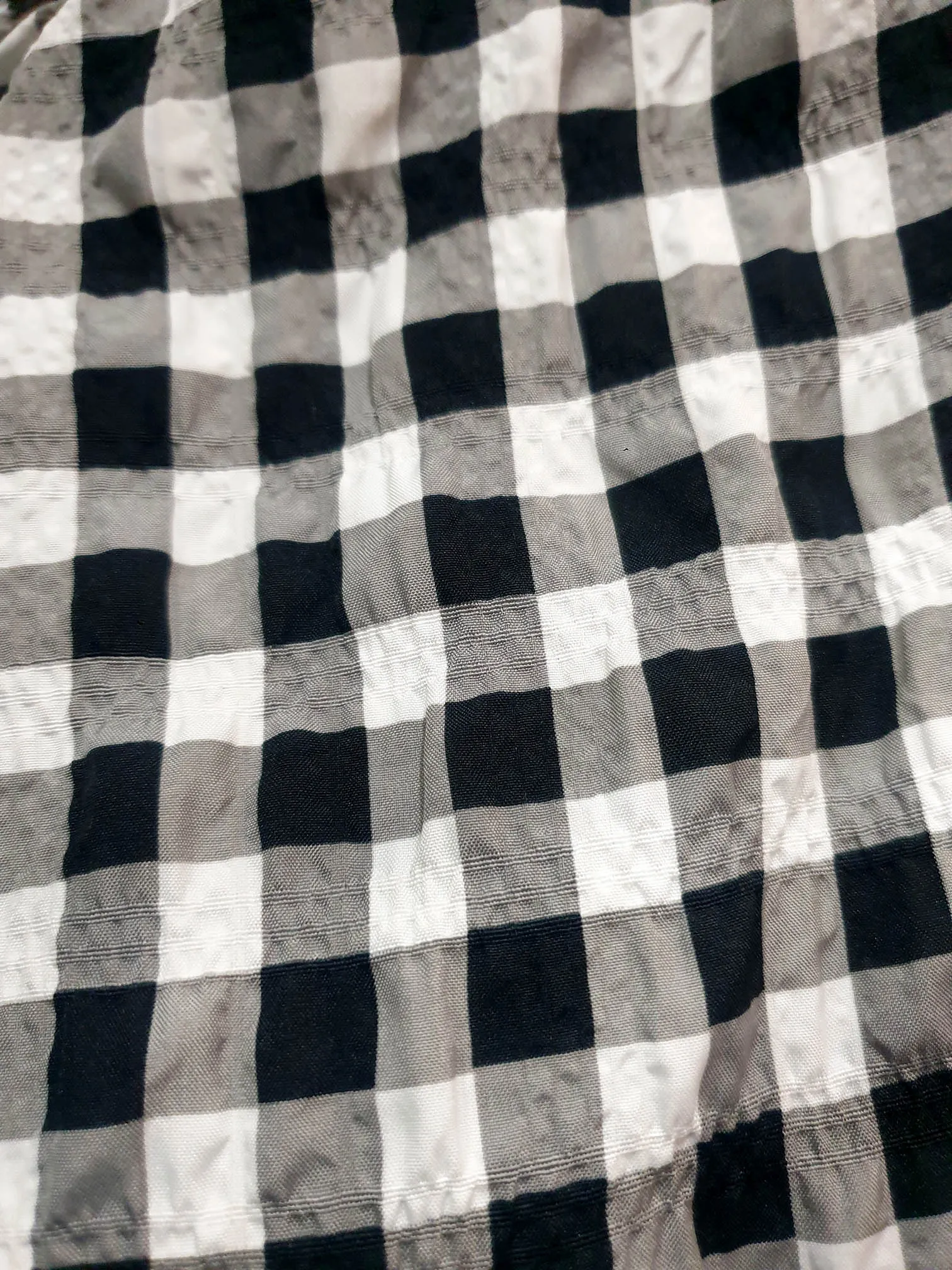 ASOS black and white gingham top size UK 22