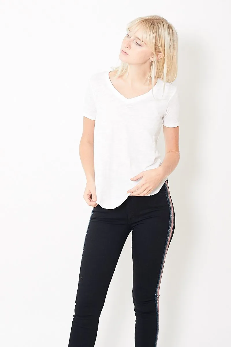 ATM Anthony Thomas Melillo Slub Jersey V-Neck Tee