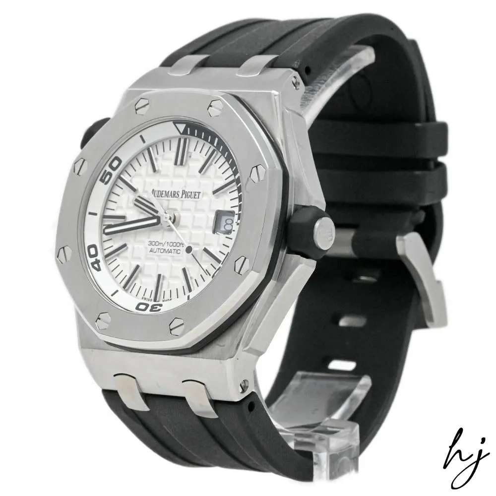 Audemars Piguet Men's Royal Oak Offshore Diver Stainless Steel 42mm White Stick Dial Watch Reference #: 15710ST.OO.A002CA.02