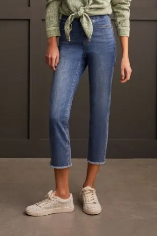 AUDREY PULL-ON STRAIGHT CROP PANT