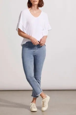 AUDREY PULL-ON STRAIGHT CROP PANT