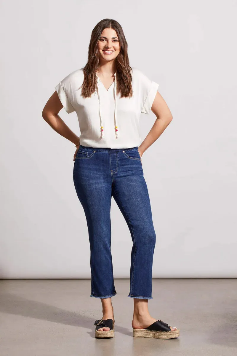 AUDREY PULL-ON STRAIGHT CROP PANT