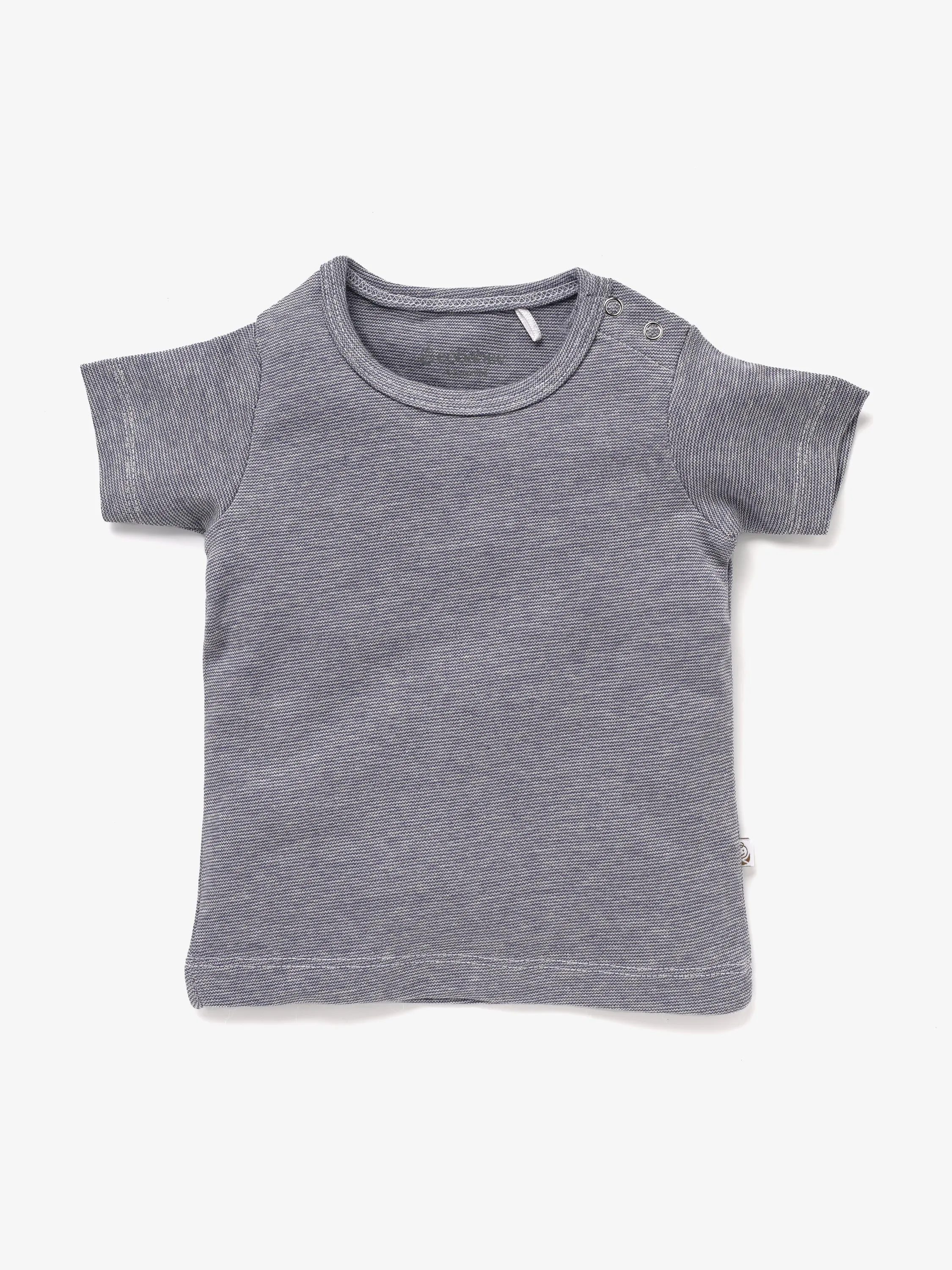 BABY BOYS STRIPED TEE & DENIM SHORTS SET