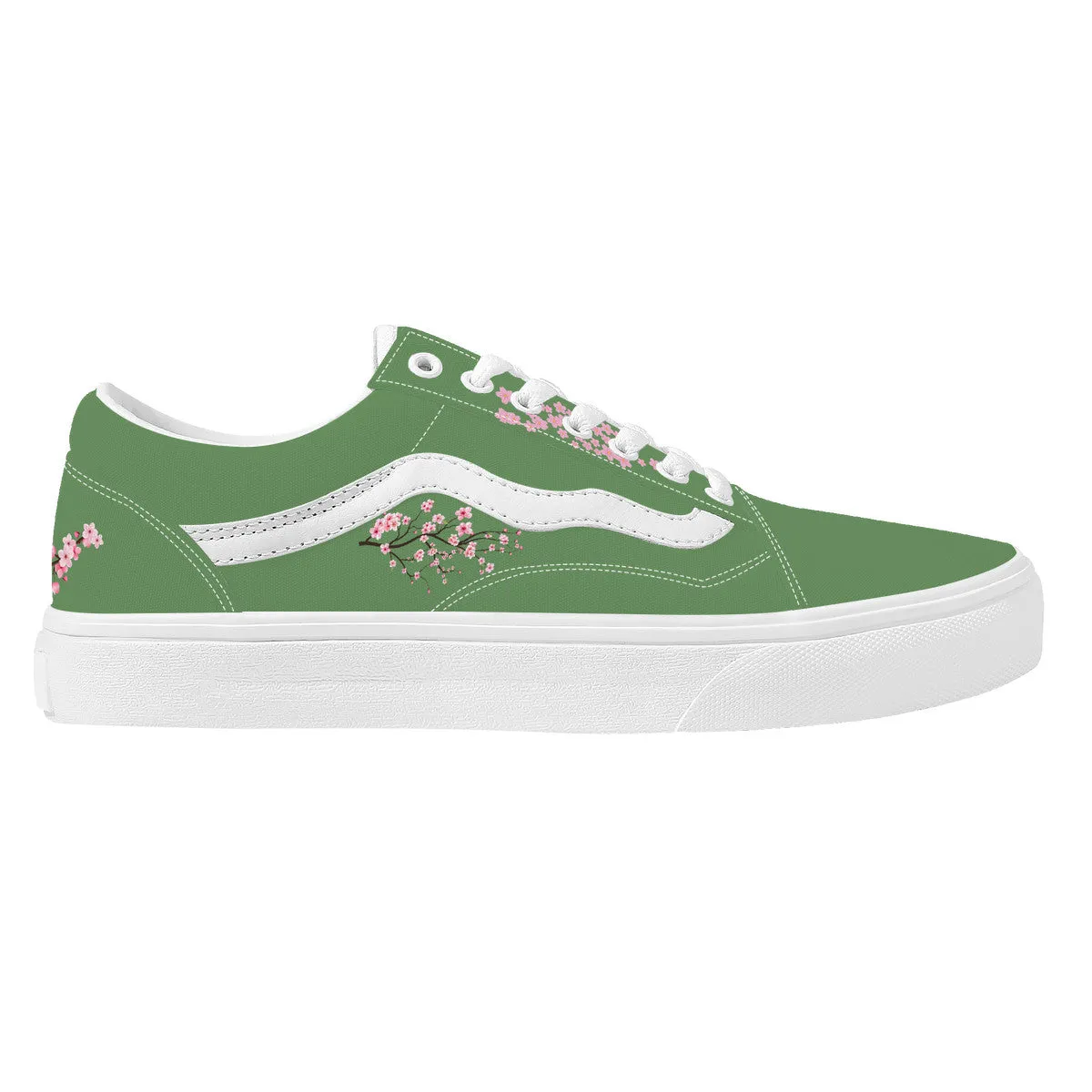 Bamboo Green Low Top Flat Sneaker